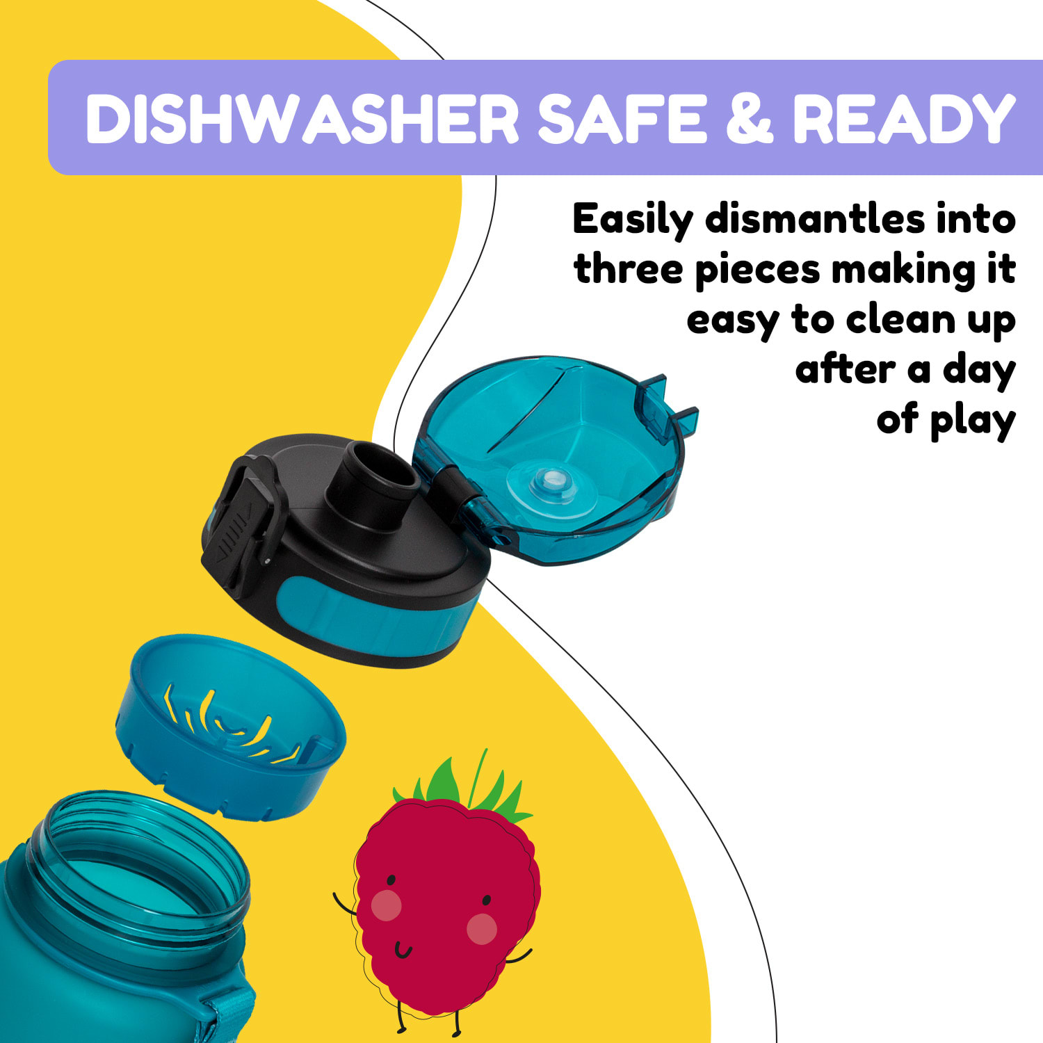 Klarstein Wakaba, fľaša na pitie, 800 ml, Tritan, BPA-free – Obrázok 3