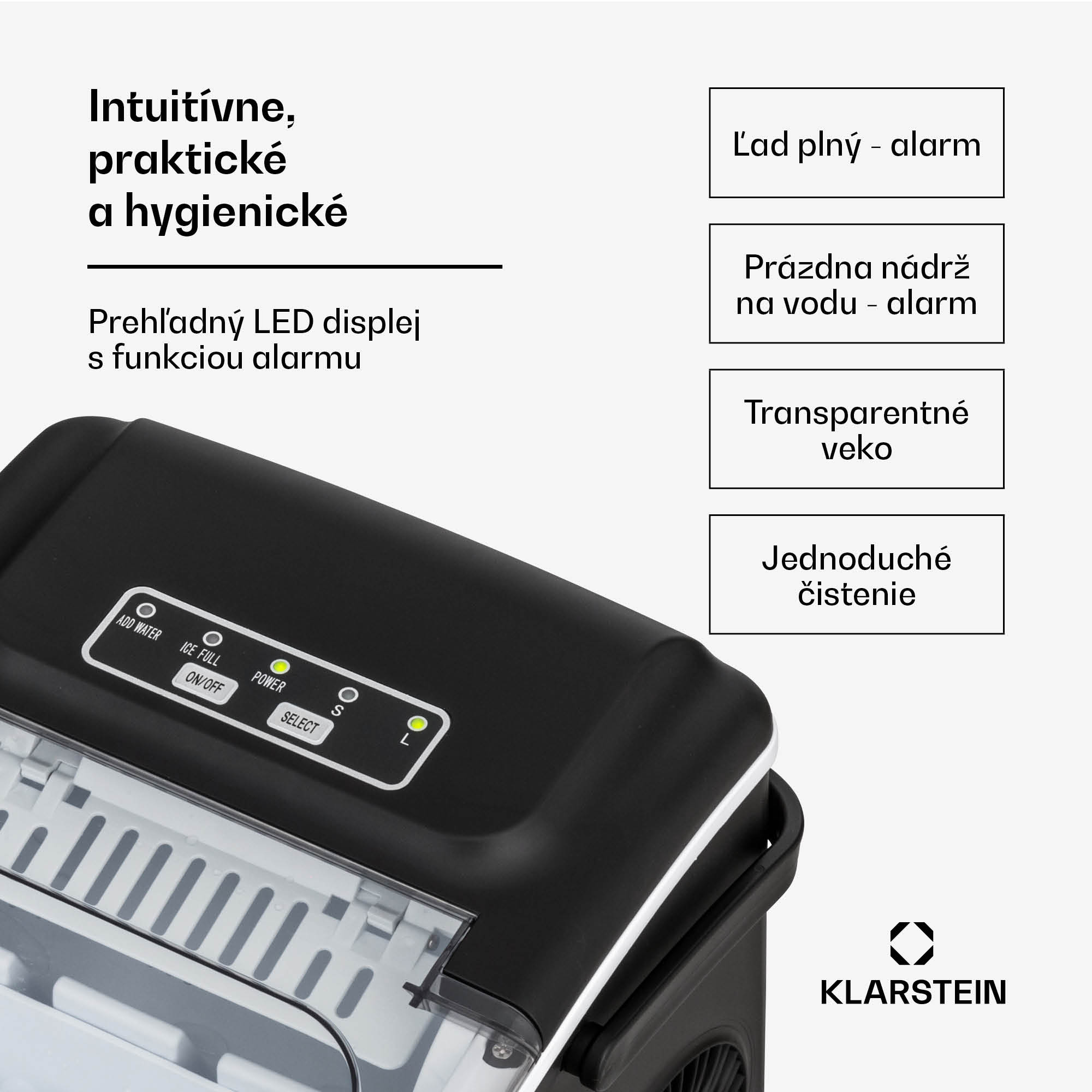 Klarstein Caldwell, výrobník ľadu, 12 kg/24 h, nádrž 1,3 l – Obrázok 2