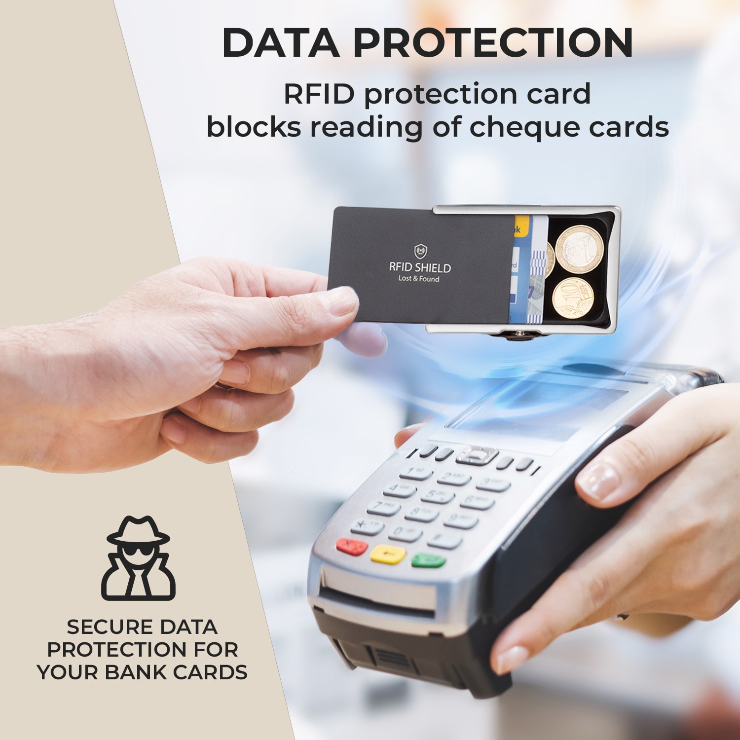 Slimpuro ZNAP Slim Wallet, 8 kariet, priehradka na mince, 8,9 x 1,5 x 6,3 cm (Š x V x H), ochrana RFID – Obrázok 2