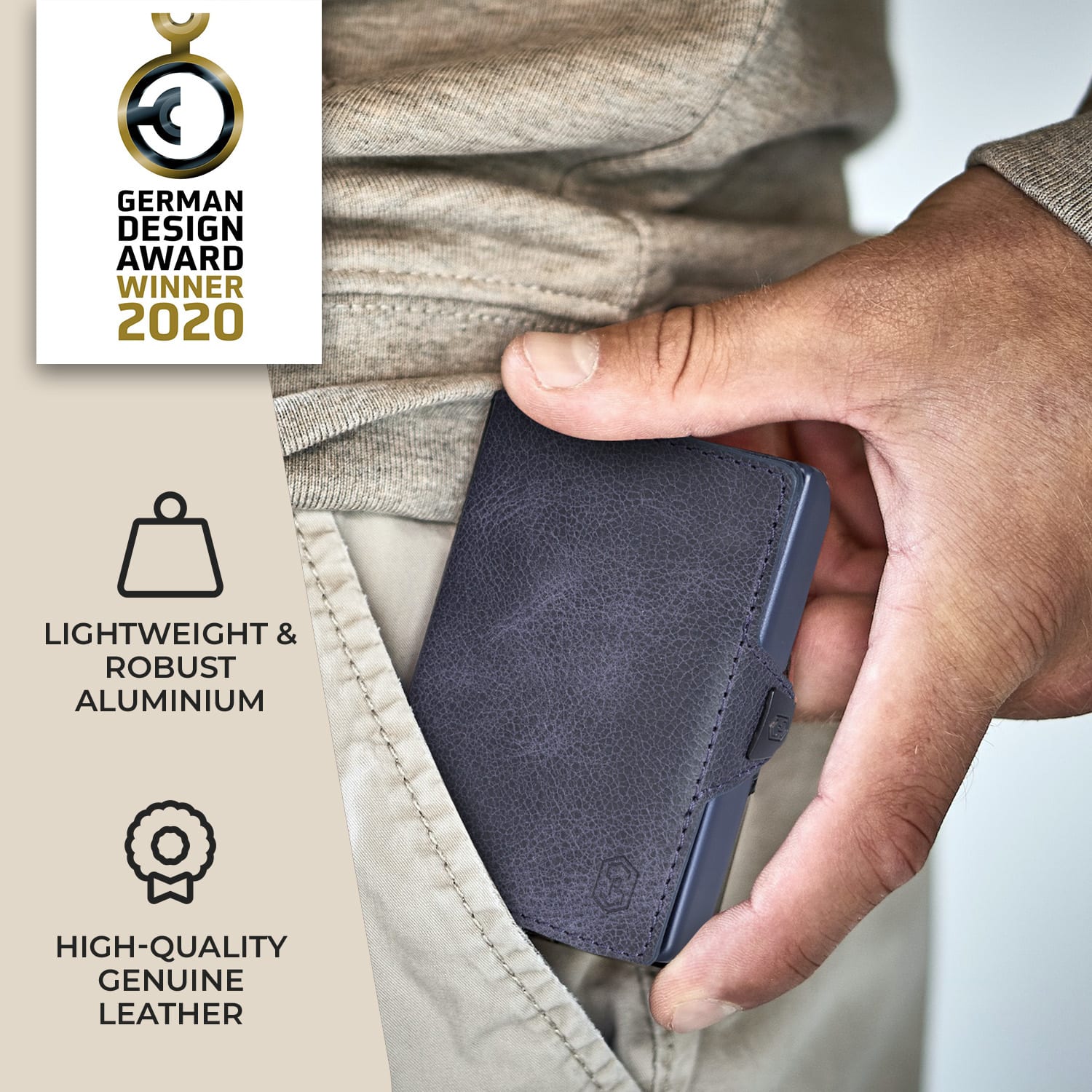 Slimpuro ZNAP Slim Wallet, 12 kariet, priehradka na mince, 8,9 x 1,8 x 6,3 cm (Š x V x H), ochrana RFID – Obrázok 5