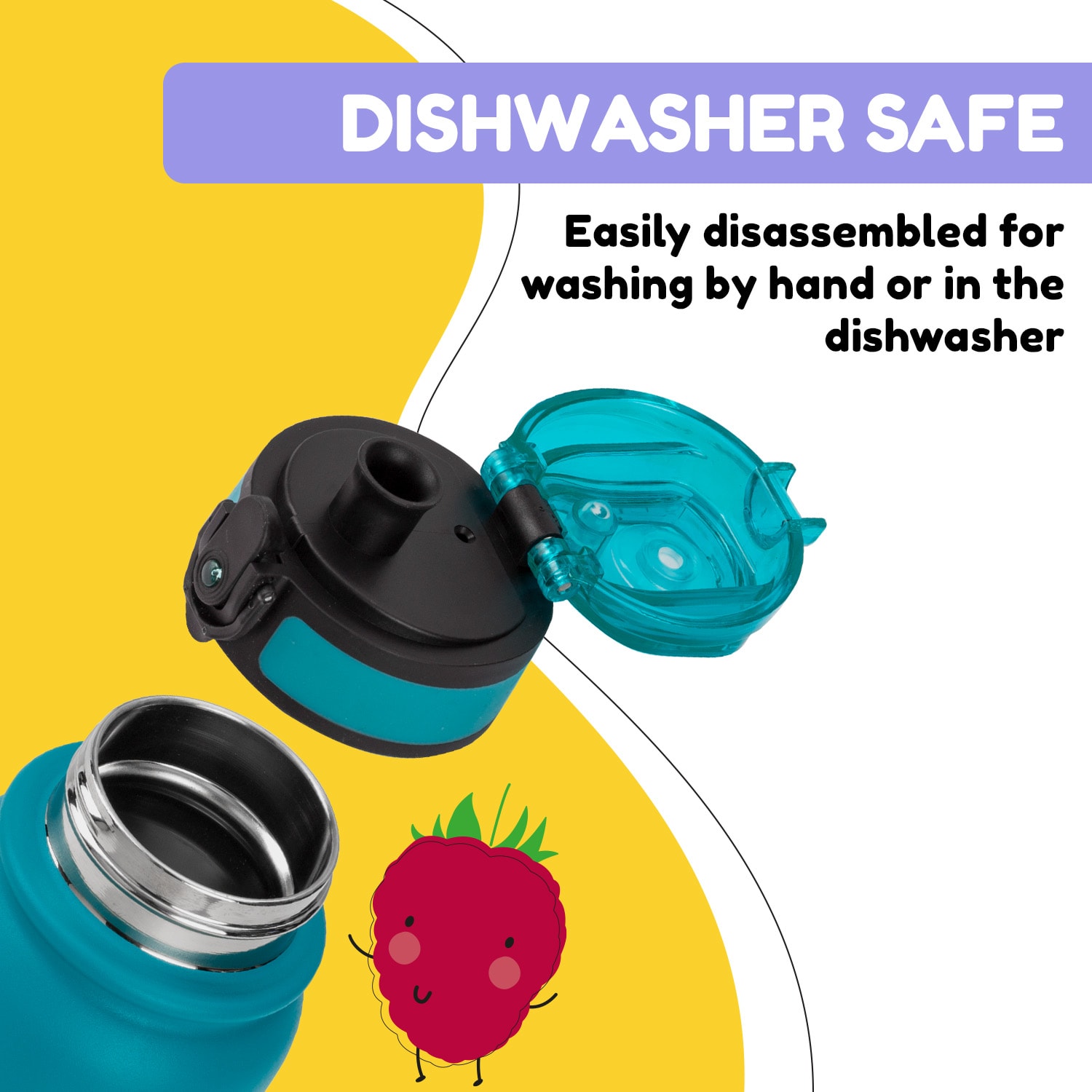 Klarstein Wakaba termoska 550 ml z nehrdzavejúcej ocele Tritan BPA-Free – Obrázok 3