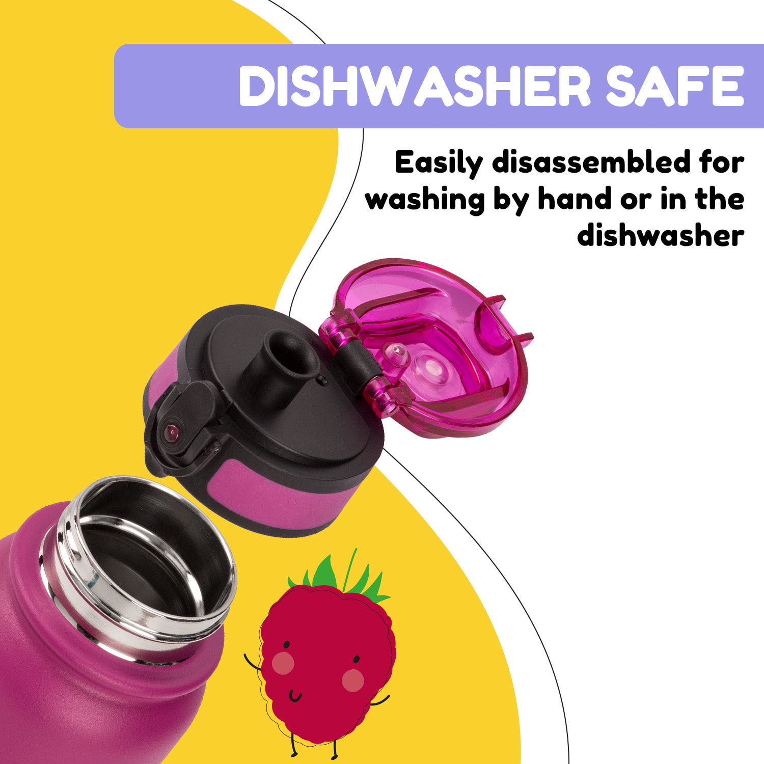 Klarstein Wakaba termoska 550 ml z nehrdzavejúcej ocele Tritan BPA-Free – Obrázok 3