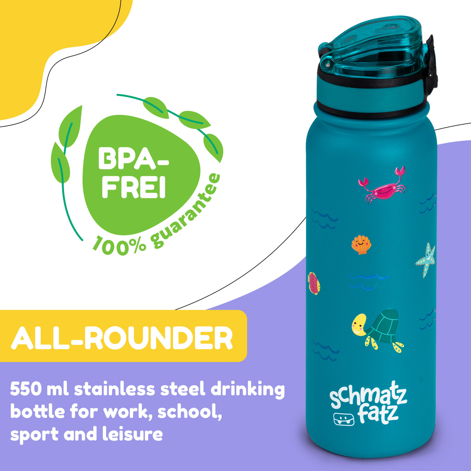 Klarstein Wakaba termoska 550 ml z nehrdzavejúcej ocele Tritan BPA-Free