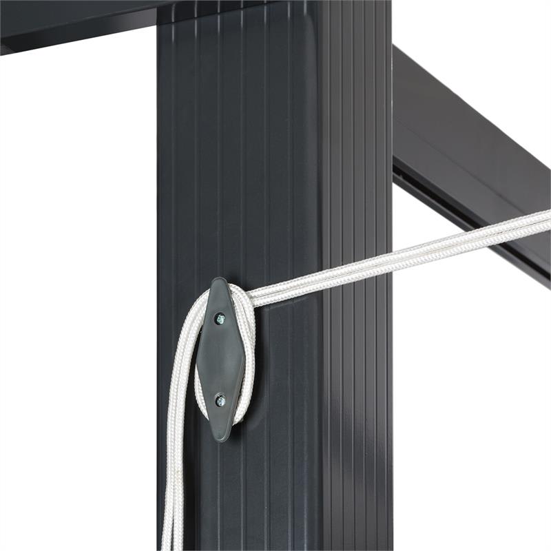 Blumfeldt Pantheon, pergola, prístrešok, 3 x 6 m, hliník, strieška proti slnku, polyester, sivá – Obrázok 2