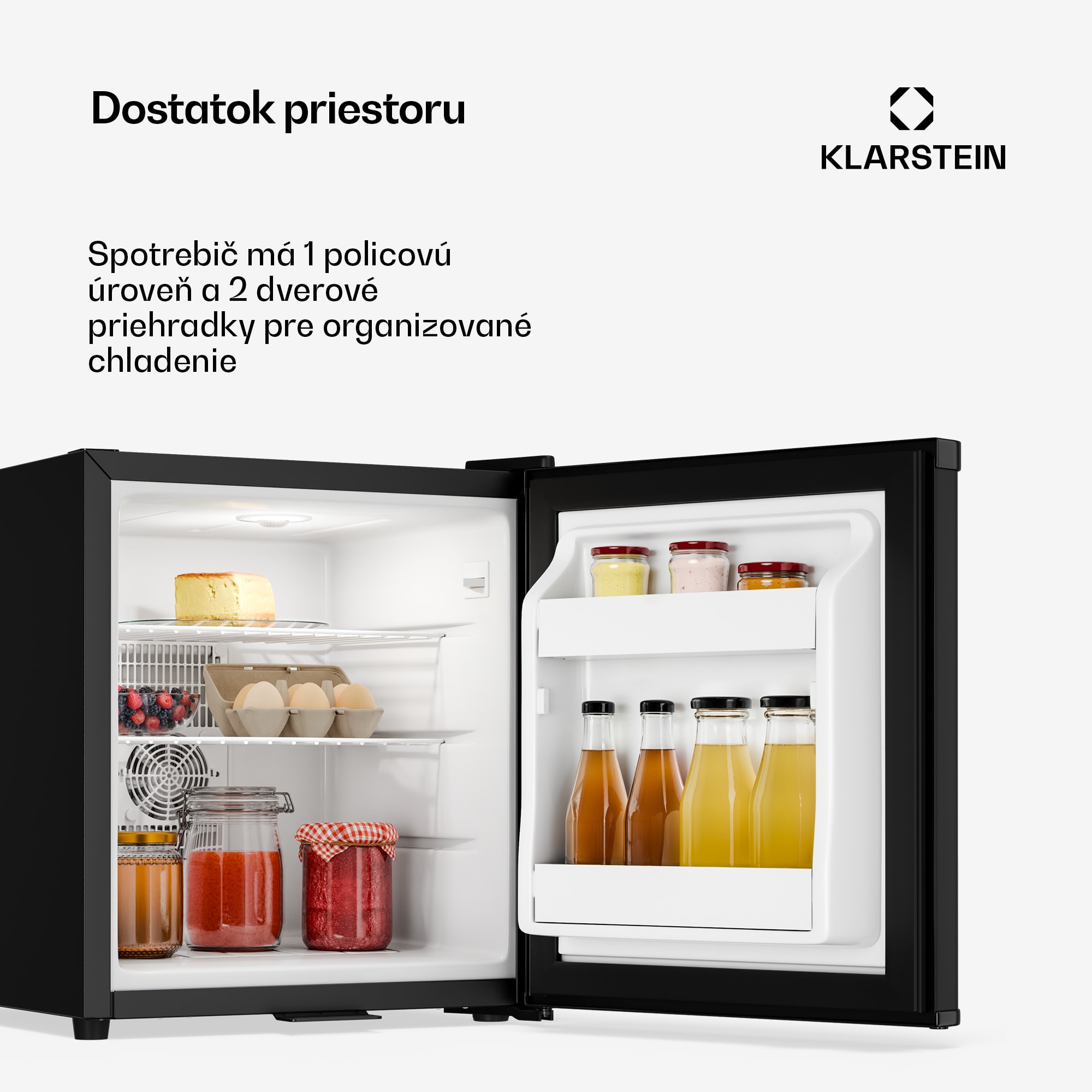 Klarstein Matterhorn 28, mini chladnička, 28 litrov, 35 dB, kompaktná, uzamykateľná – Obrázok 4