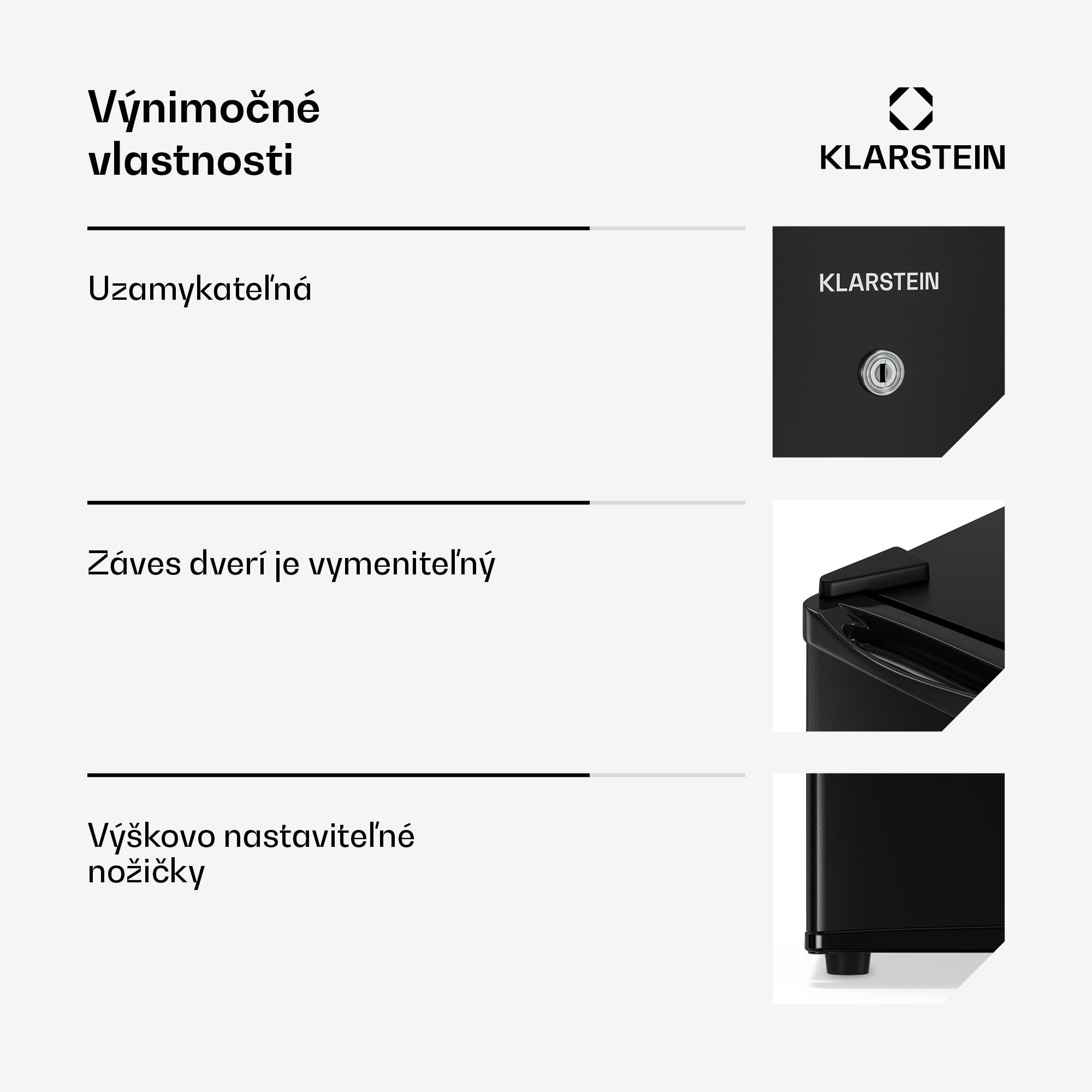 Klarstein Matterhorn 28, mini chladnička, 28 litrov, 35 dB, kompaktná, uzamykateľná – Obrázok 5