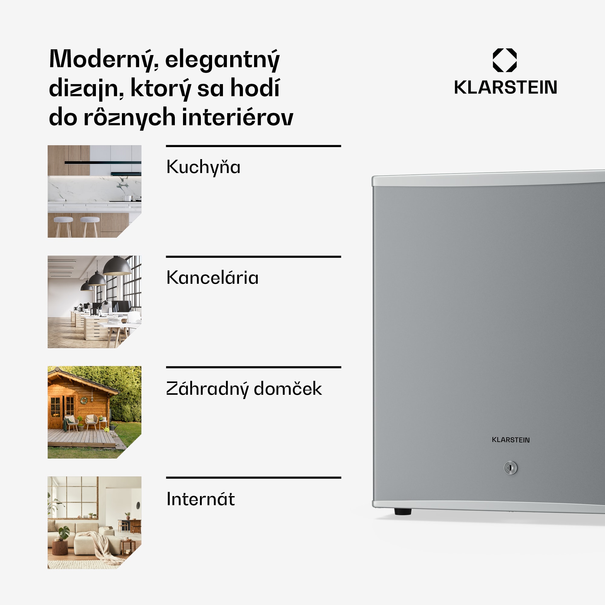 Klarstein Matterhorn 44, mini chladnička, 44 litrov, 35 dB, kompaktná, uzamykateľná – Obrázok 2