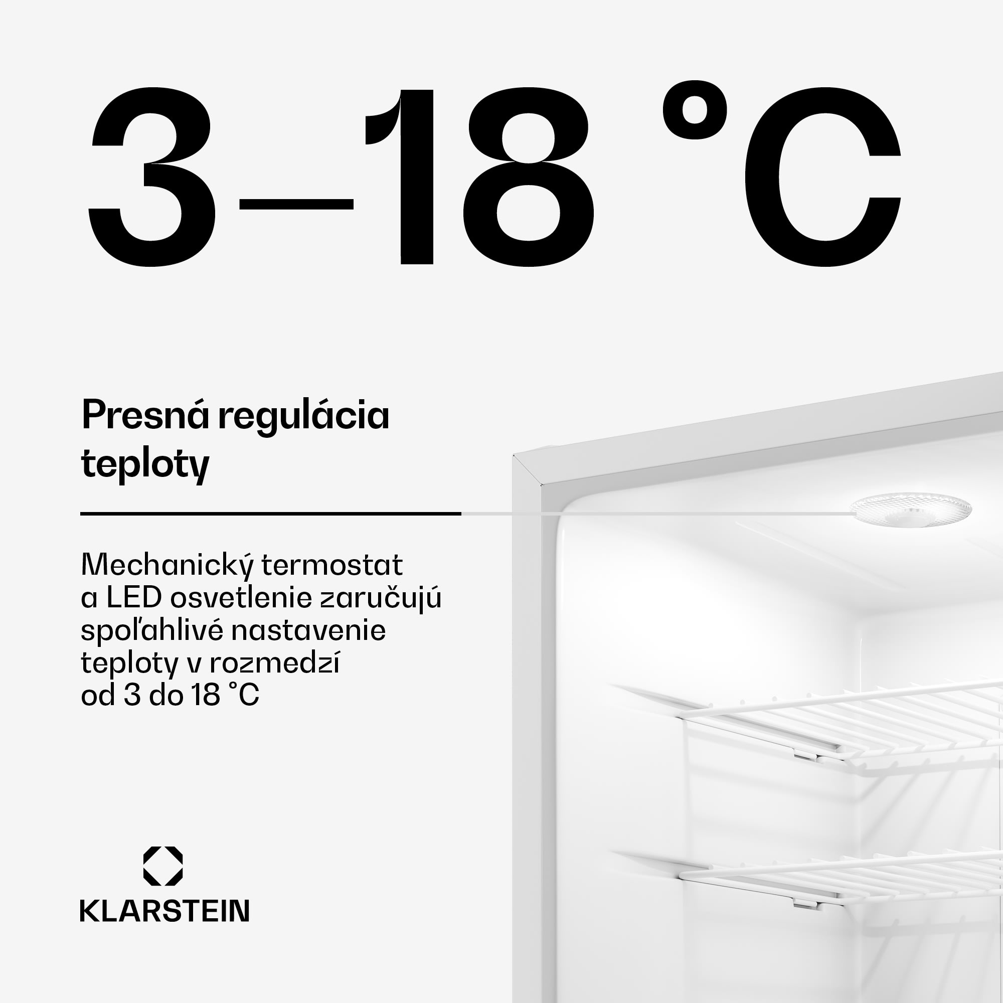 Klarstein Matterhorn 44, mini chladnička, 44 litrov, 35 dB, kompaktná, uzamykateľná – Obrázok 3