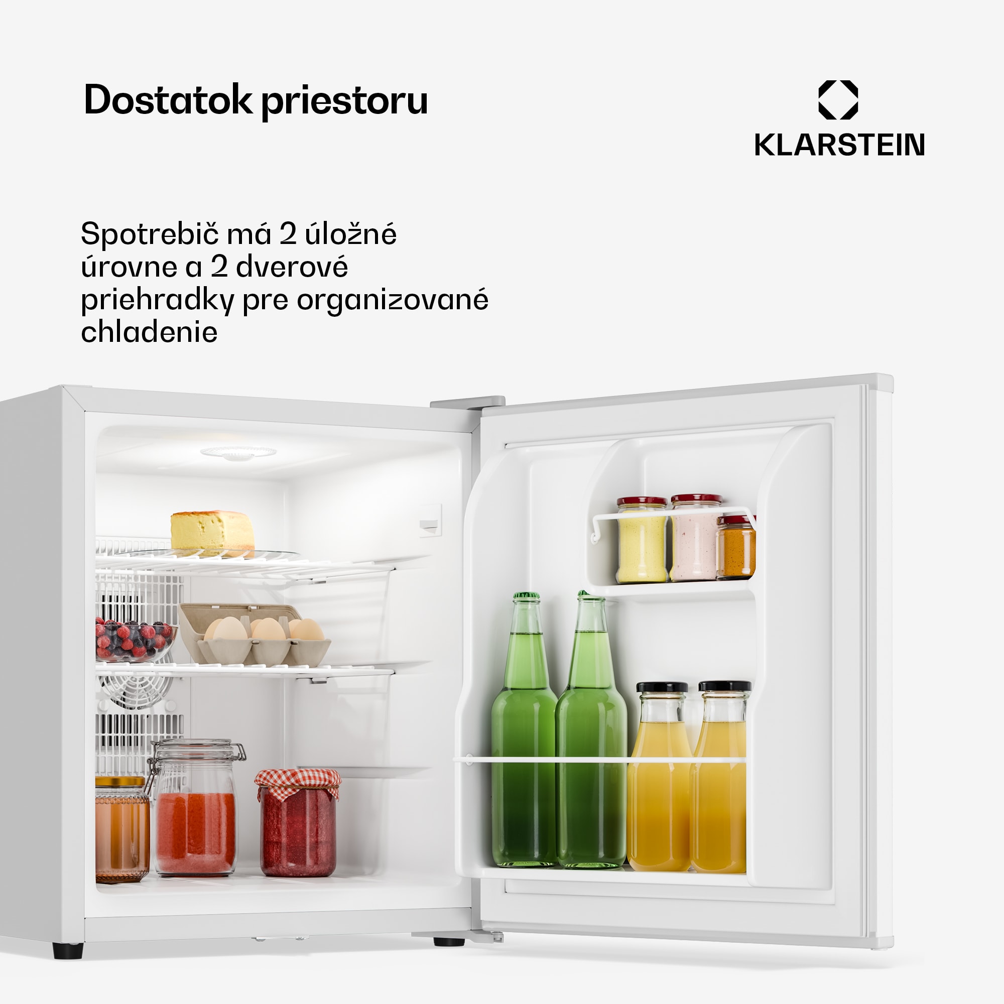 Klarstein Matterhorn 44, mini chladnička, 44 litrov, 35 dB, kompaktná, uzamykateľná – Obrázok 4