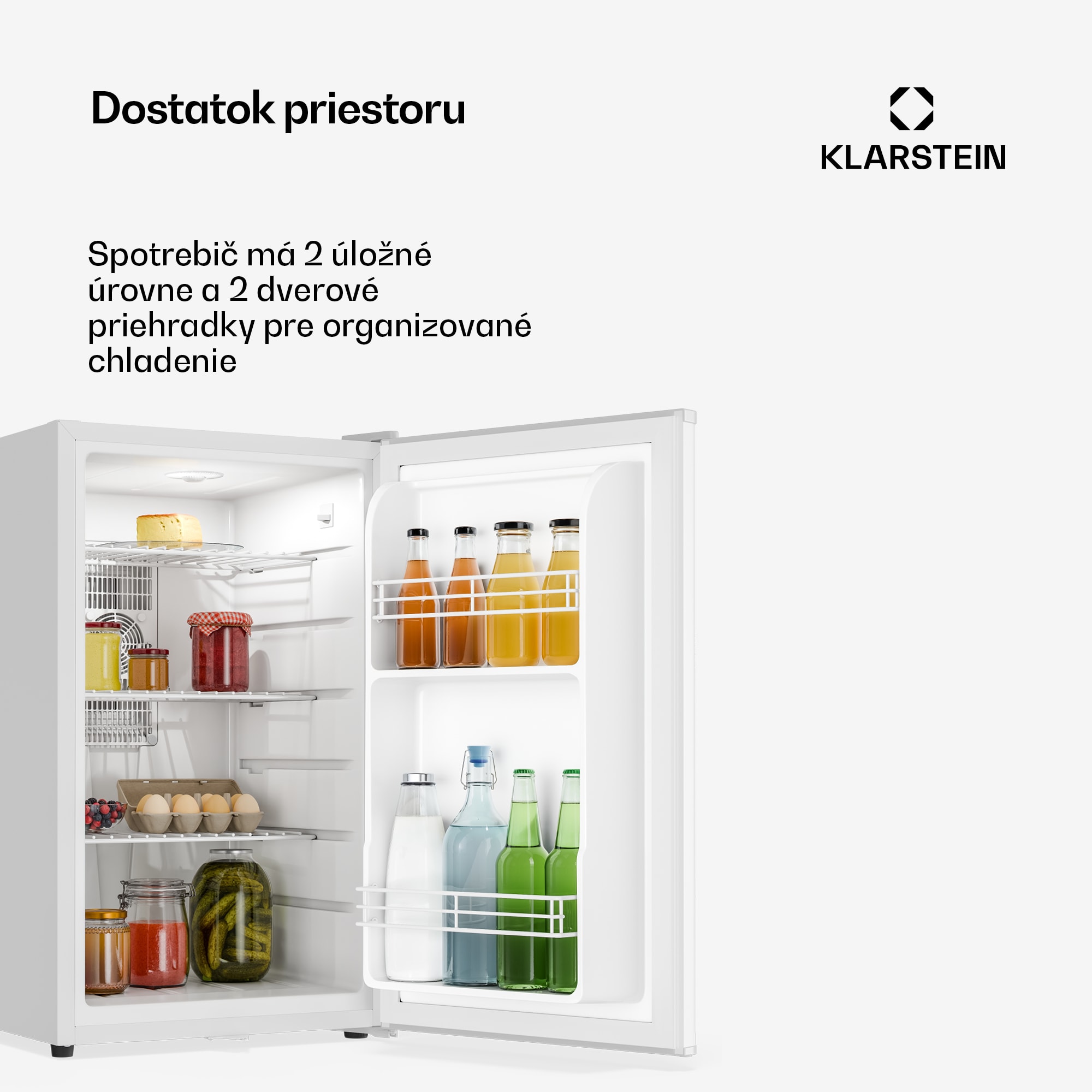 Klarstein Matterhorn 68, mini chladnička, 68 litrov, 35 dB, kompaktná, uzamykateľná – Obrázok 4