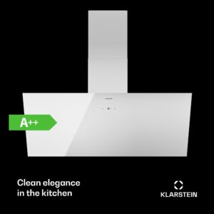 Klarstein Laurel 90, Digestor, 90 cm, odsávaný vzduch: 247 m³/h, LED dotyk