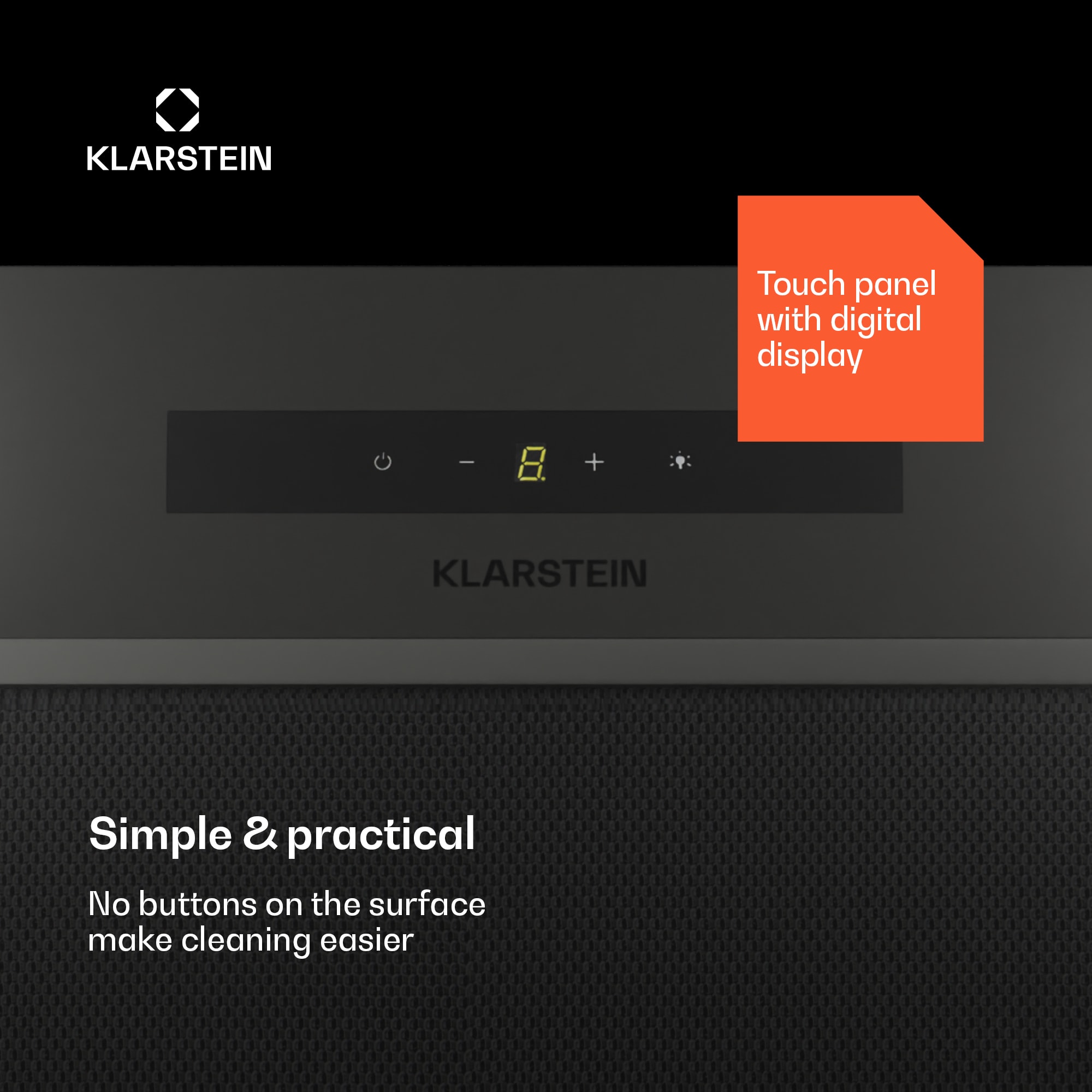 Klarstein Paolo 52 vstavaný Digestor 52 cm 439 m³/h LED Touch A++ – Obrázok 4