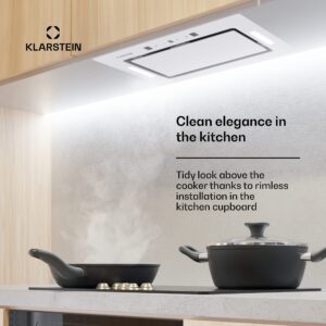 Klarstein Hektor Eco, digestor, 52 cm, 466 m³/h, dotykové ovládanie, sklo