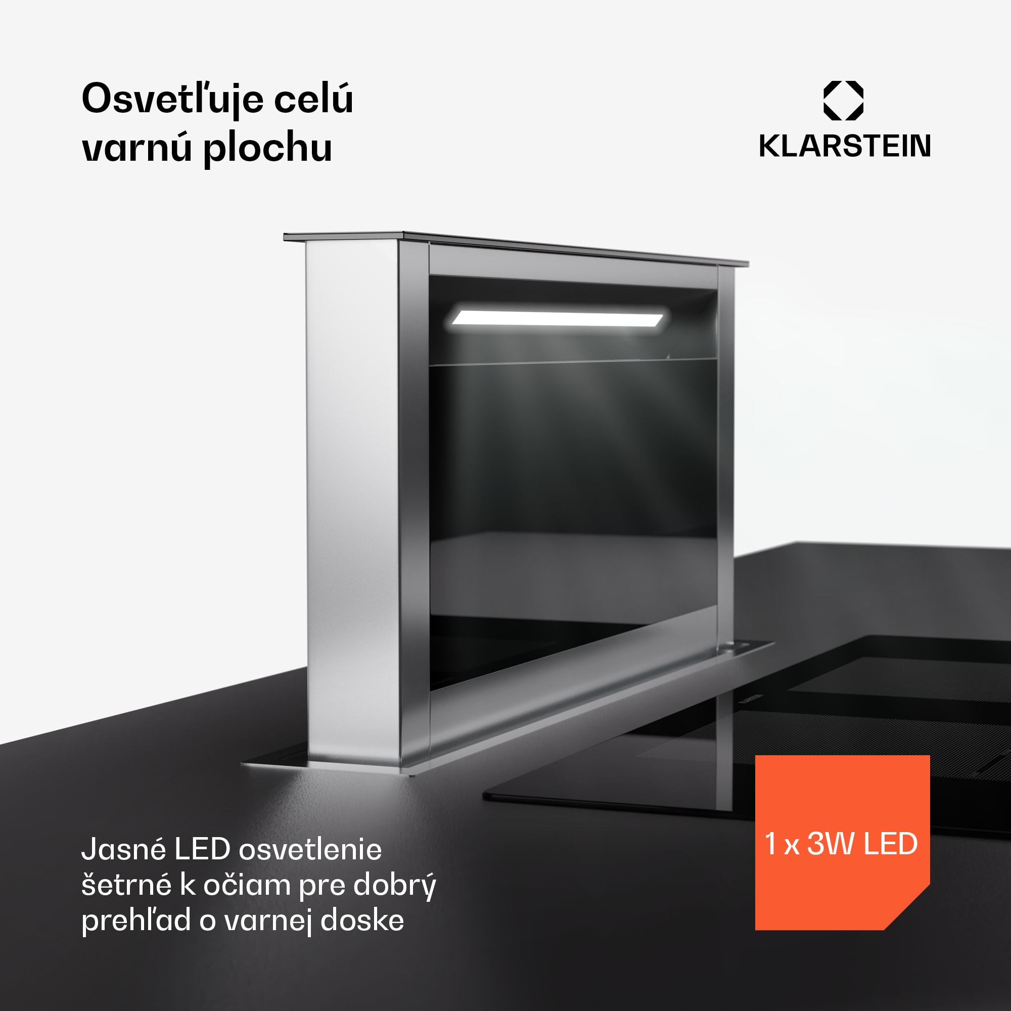 Klarstein Royal Flush Eco Slim 60, digestor, 60 cm, 650 m³/h, EEK A – Obrázok 3