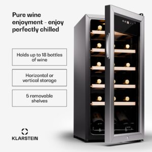 Klarstein Shiraz Premium Smart 18, Chladnička na víno na 18 fliaš