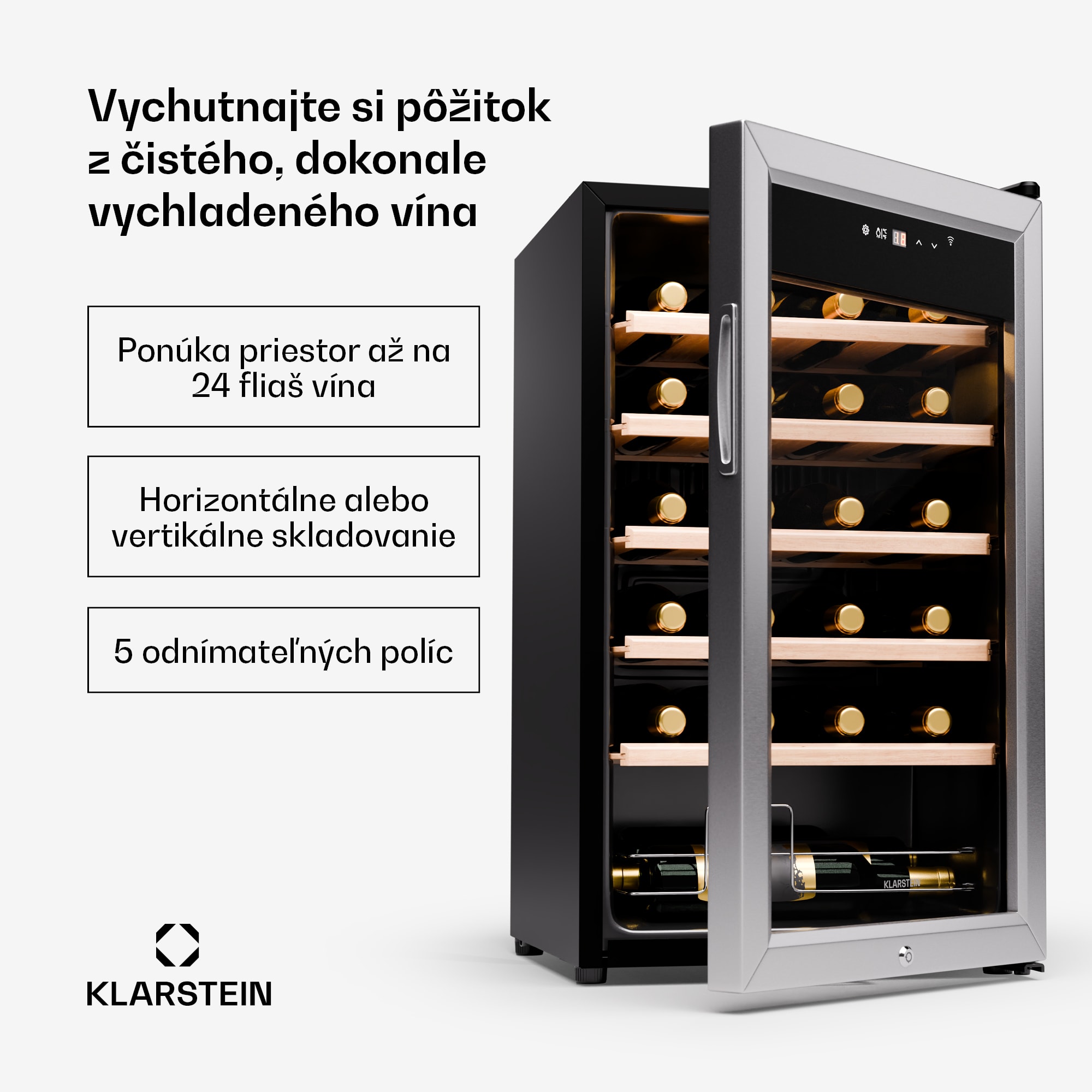 Klarstein Shiraz Premium Smart 24, chladnička na víno