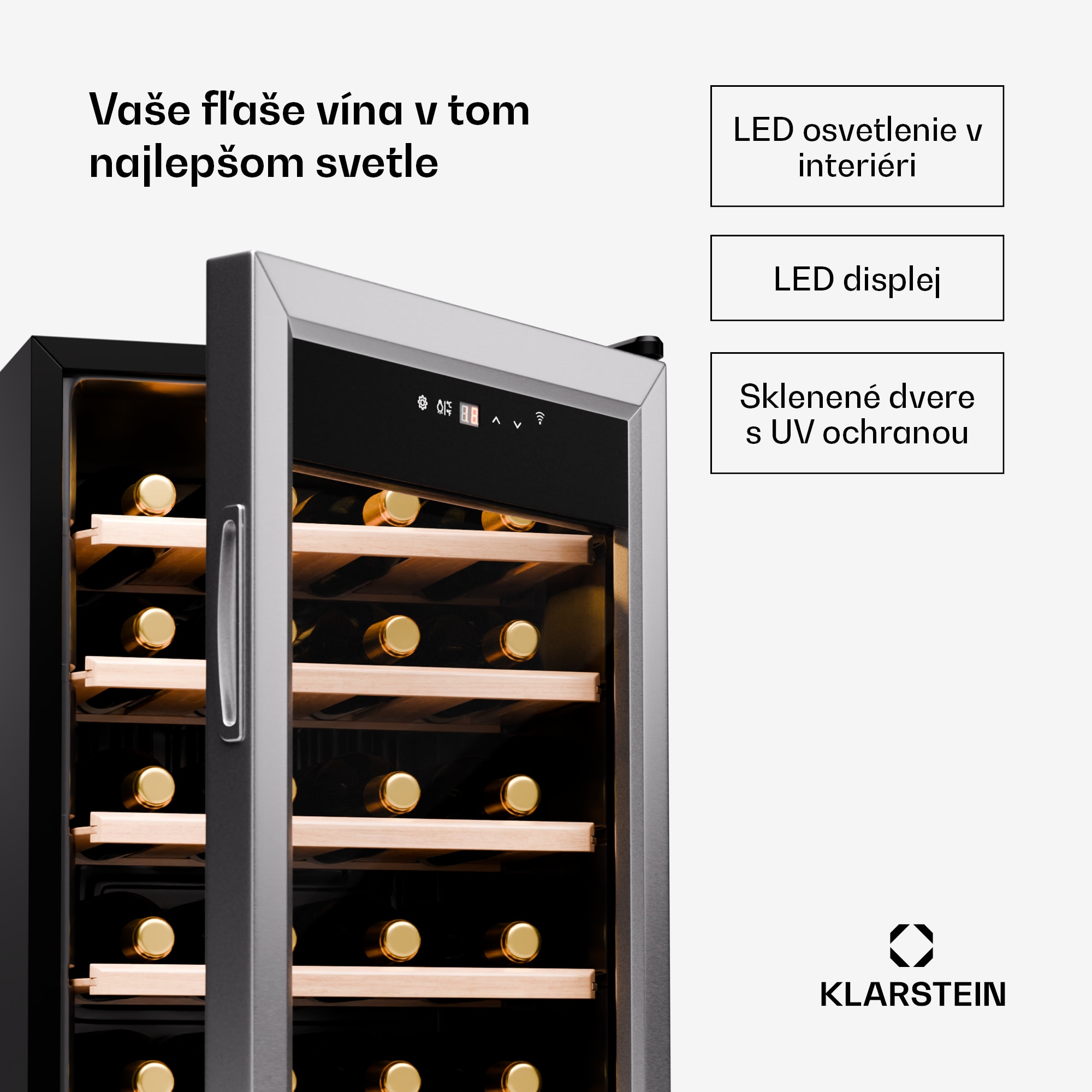 Klarstein Shiraz Premium Smart 24, chladnička na víno – Obrázok 3