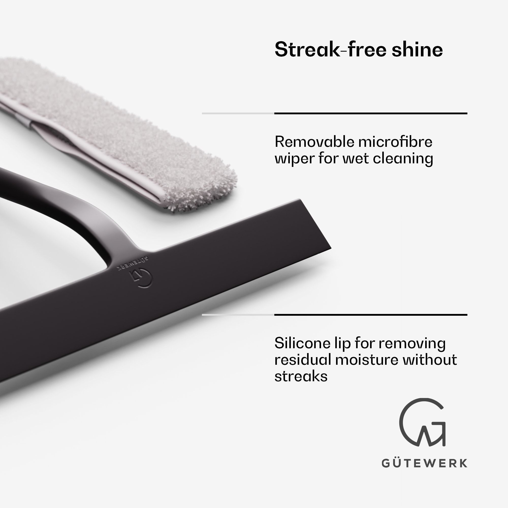 Blaze 2 v 1, stierka na okná, 23 cm, silikónová stierka, obal z mikrovlákna – Obrázok 2