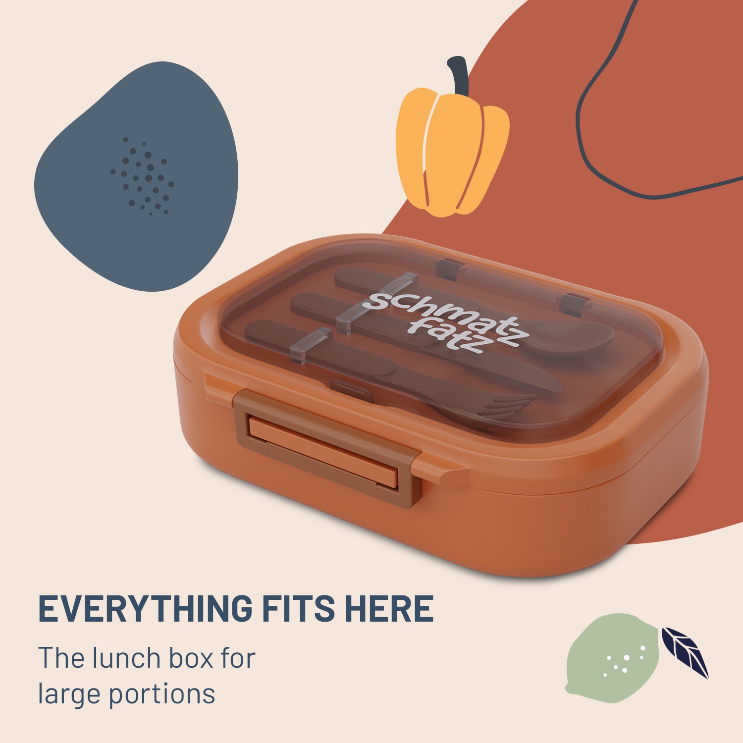 Klarstein Bunko, desiatový box, 3 priehradky, 3-dielny príbor Rozmery: cca 21 x 14,5 x 5,5 cm (Š x V x H)