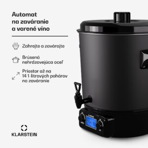 Klarstein Biggie Digital zavárací automat dávkovač nápojov elektrický 27L 2000 W nehrdzavejúca oceľ