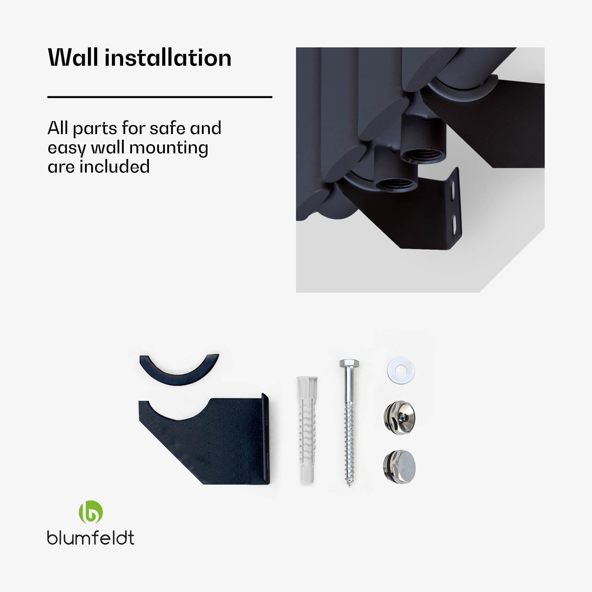 Blumfeldt Tallheo, 100 x 60, radiátor, rúrkový radiátor, 1445 W, teplá voda, 1/2 – Obrázok 3