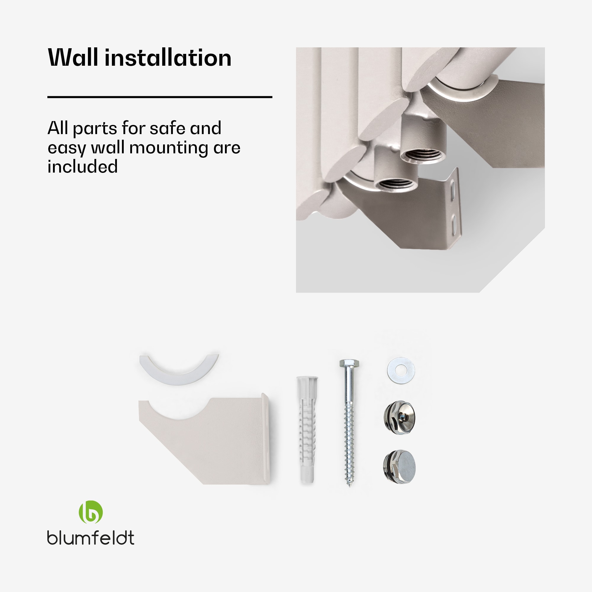 Blumfeldt Tallheo, 100 x 60, radiátor, rúrkový radiátor, 1445 W, teplá voda, 1/2 – Obrázok 3