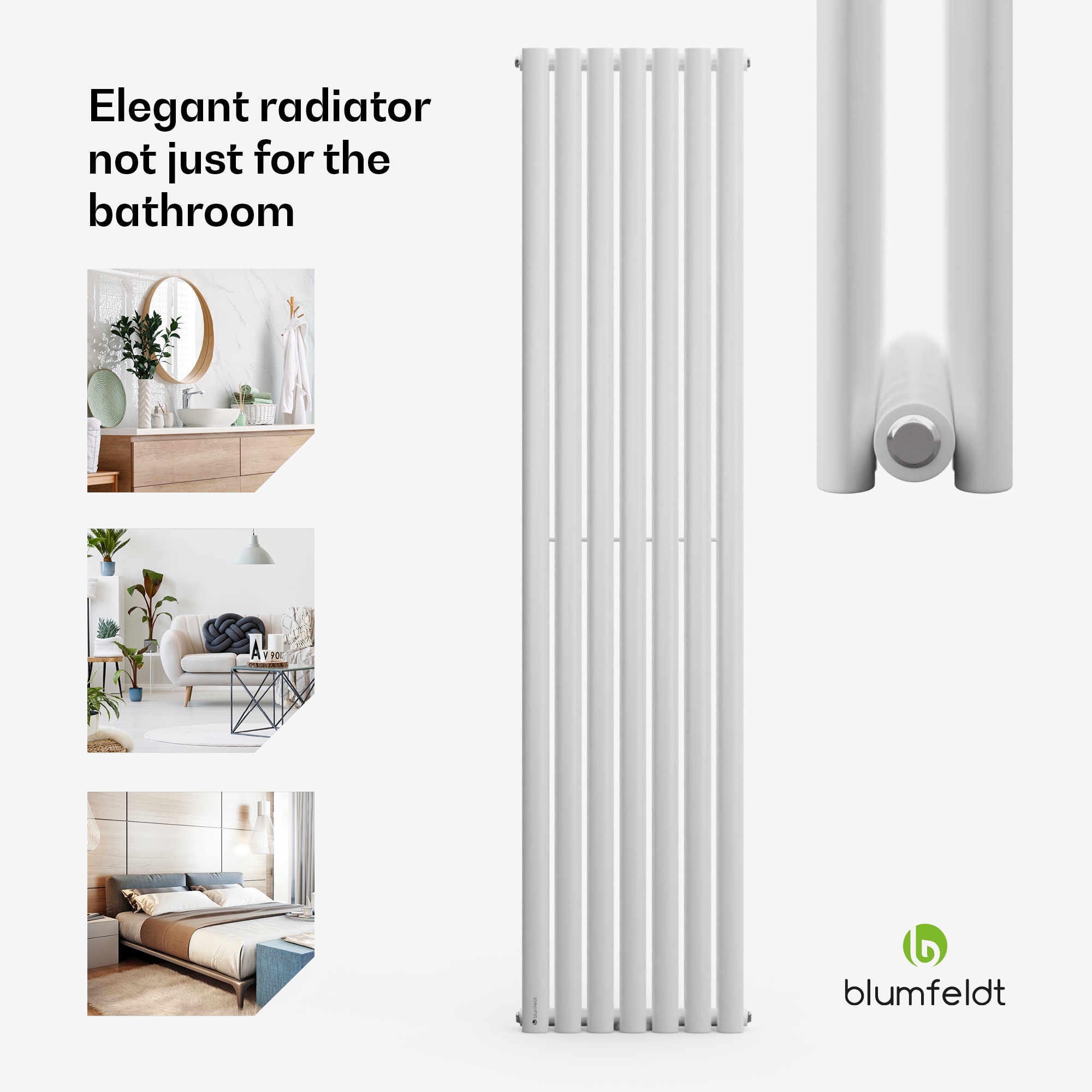 Blumfeldt Tallheo, 41 x 180, radiátor, kúpeľňový radiátor, rúrkový radiátor, 1435 W, teplovodný, 1/2