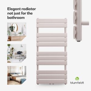 Blumfeldt Fairmont, 50 x 107, radiátor, 509 W, teplovodný, 4 vešiaky uterákov, 1/2"