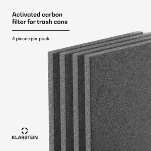 Klarstein Yuma Zápachový filter do odpadkového koša s aktívnym uhlím 5 vrstiev pre silnú absorpciu zápachu funguje až 3 mesiace používania v kuchyni a pri organickom odpade 4 kusy v balení