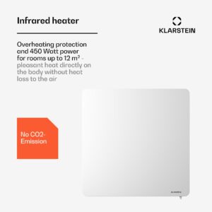 Klarstein Wonderbeam 450 Hybride Infračervený ohrievač 60 x 60 cm 450 W Týždenný časovač Diaľkové ovládanie