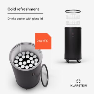 Klarstein Mr. Barbot 50, chladnička na nápoje, barová chladnička, 50 litrov, 0-16 °C, mobilná