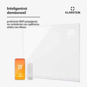 Klarstein Wonderwall Smart Bornholm, infražiarič, 120 x 80 cm, 980 W, aplikácia