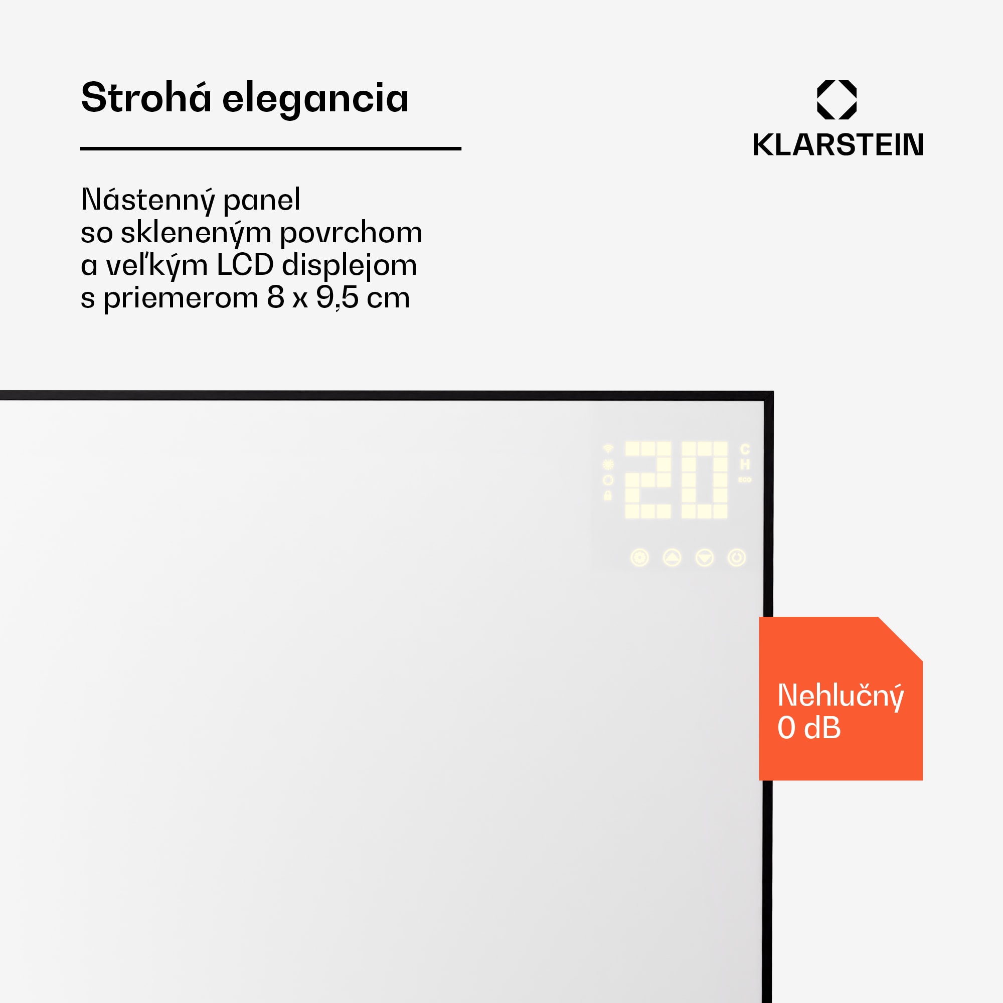 Klarstein Wonderwall Smart Bornholm, Infražiarič, 100 x 60 cm, 600 W, aplikácia – Obrázok 3