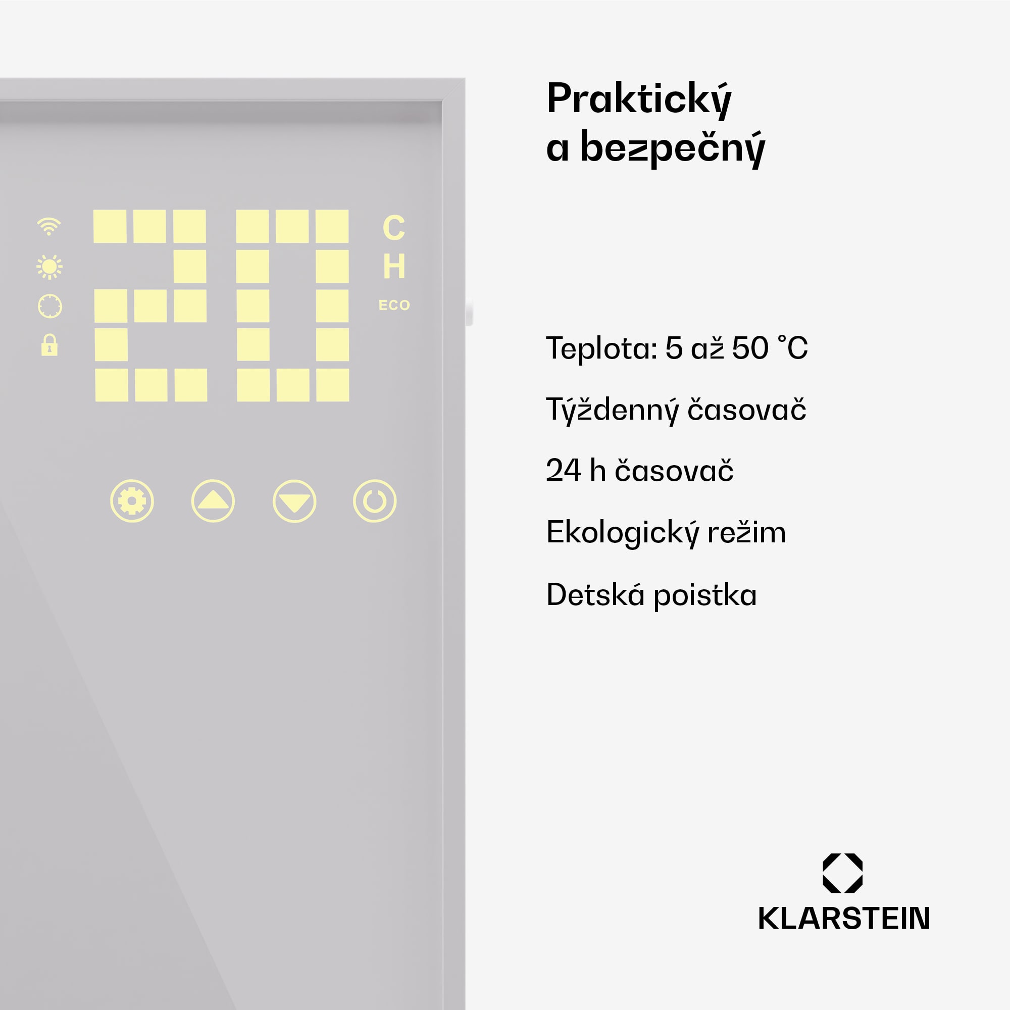 Klarstein Wonderwall Smart Bornholm, infražiarič, 30 x 100 cm, 320 W, aplikácia – Obrázok 4