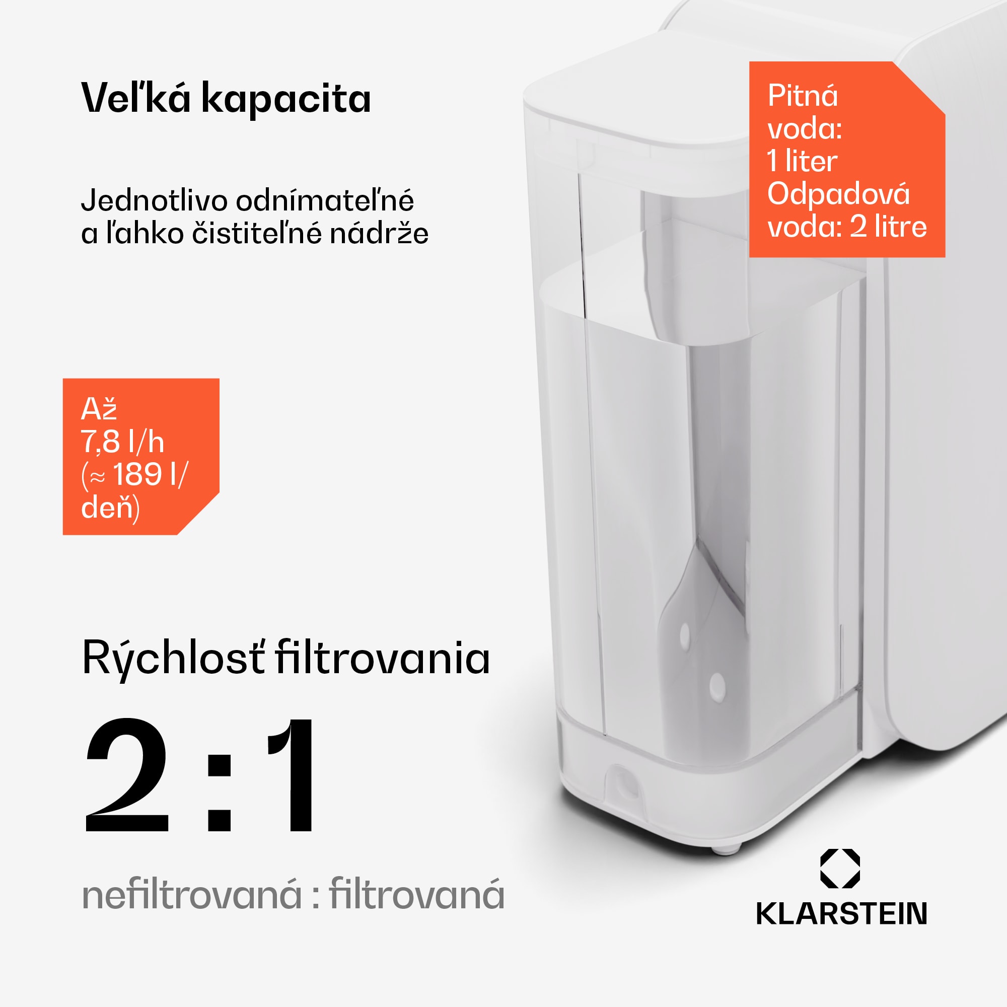 Klarstein AquaLine 3L, čistička vody, 5-stupňová filtrácia, objem 3 l, 6 teplôt vody, biela – Obrázok 4