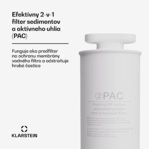 Klarstein AquaLine PAC, filtračný systém 2 v 1, úprava vody, sediment a filter s aktívnym uhlím