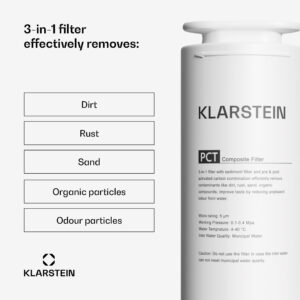 Klarstein PureLine PCT filter, príslušenstvo, náhradný filter, 3-stupňový: sedimentačný/ pred-/post- uhlíkový
