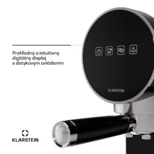 Klarstein Furore, pákový kávovar, 1380 W, 20 bar, digitálny displej, 2 šálky, kompaktný, nehrdzavejúca oceľ