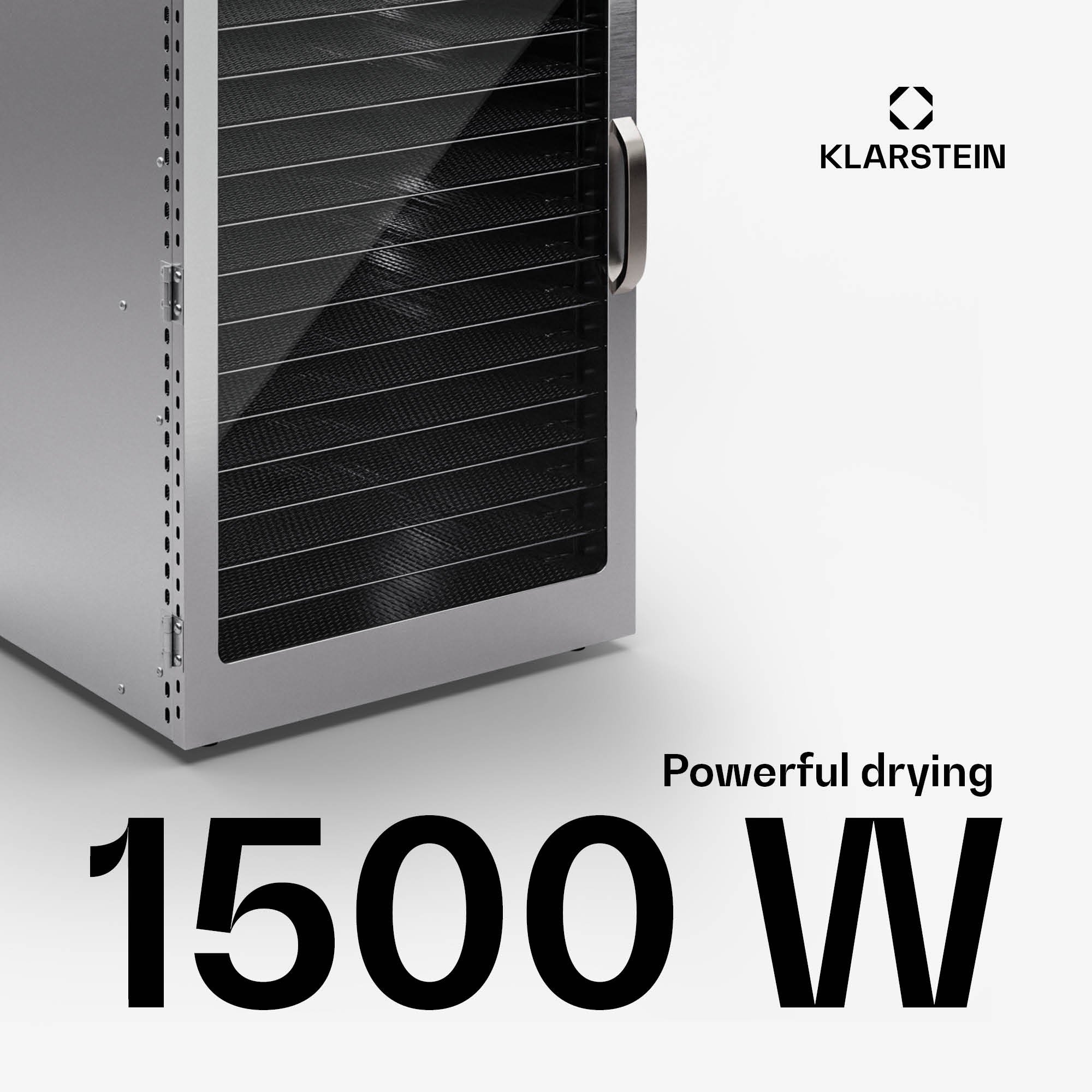 Klarstein Captain Jerky 160, sušička potravín, 1500 W, 30-90 °C, 24-hod. časovač, nehrdzavejúca oceľ