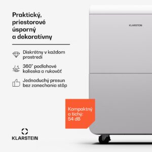 Klarstein DryFy Grand Smart 70, odvlhčovač, WiFi, kompresný, 70l/24h, 90-140 m²