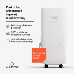 Klarstein DryFy Pro Connect Smart, Odvlhčovač vzduchu, WiFi, Kompresný, 60l/24h, 45-65m²