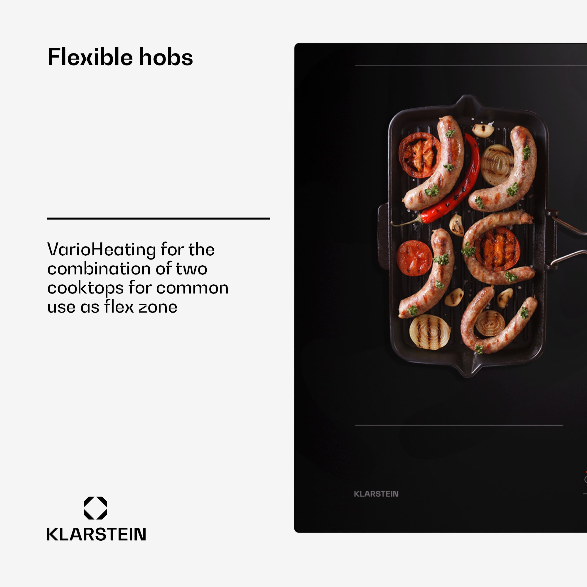 Klarstein AirJet 83, Down Air System, indukčný sporák + DownAir-digestor, 754 m³/h, A – Obrázok 2