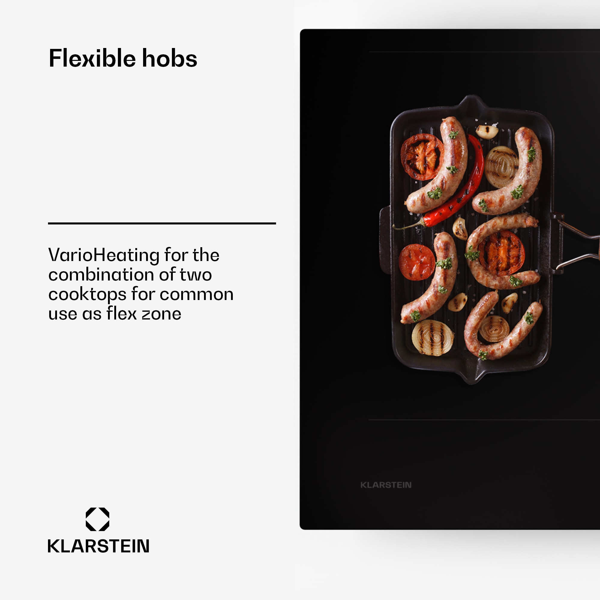 Klarstein AirJet 90, Down Air System, indukčný sporák + DownAir-digestor, 754 m³/h, A – Obrázok 2