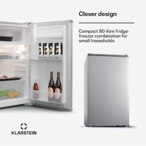 Klarstein Cool Cousin, chladnička s mrazničkou, 70/11 l, 40 dB, 2 police