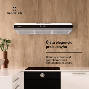 Klarstein Contempo 90, digestor, 90 cm, podskrinkový, 200 m³/h, LED, akryl, nehrdzavejúca oceľ