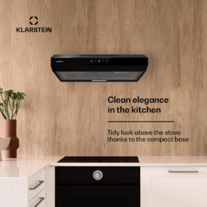 Klarstein Contempo Neo, digestor, podskrinkový, recirkulácia, 175 m³/h, SenseControl, integrované dotykové ovládanie, nehrdzavejúca oceľ / akrylátové sklo