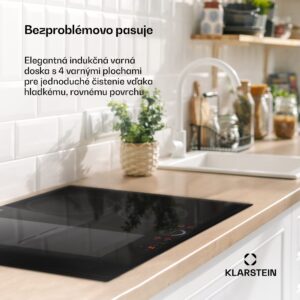 Klarstein Delicatessa 70 Hybrid, vstavaná indukčná varná doska, 4 zóny, 7000 W, sklokeramika