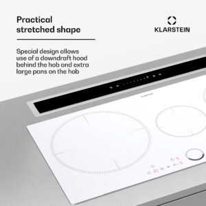 Klarstein Delicatessa 80, vstavaná indukčná varná doska, 3 zóny, 6000 W, Paella zóna, sklokeramika