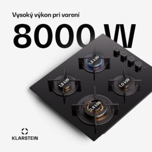 Klarstein Goldflame 4, plynová varná doska, 4 horáky