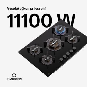 Klarstein Goldflame 5, plynová varná doska, 5 horákov